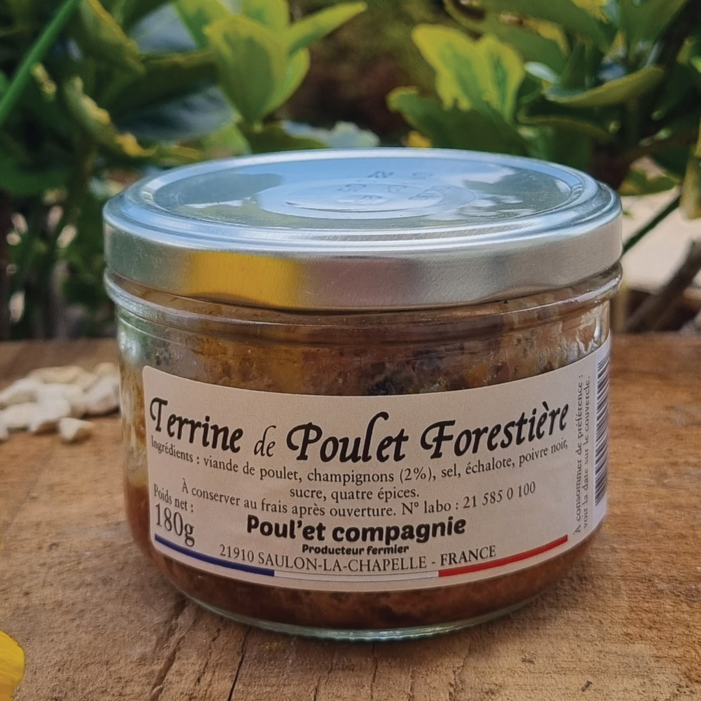 Terrine de de poulet Forestière Ferme de la Motte Giron